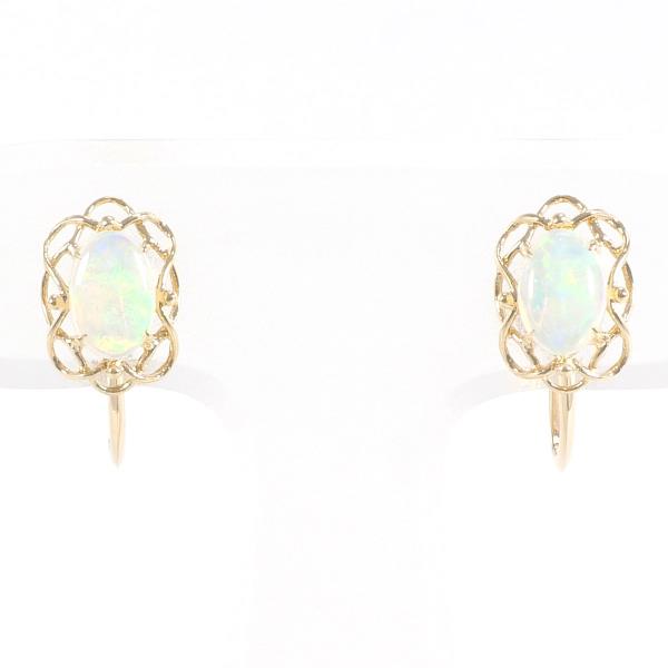 K18 Yellow Gold Opal Earrings in Excellent Condition