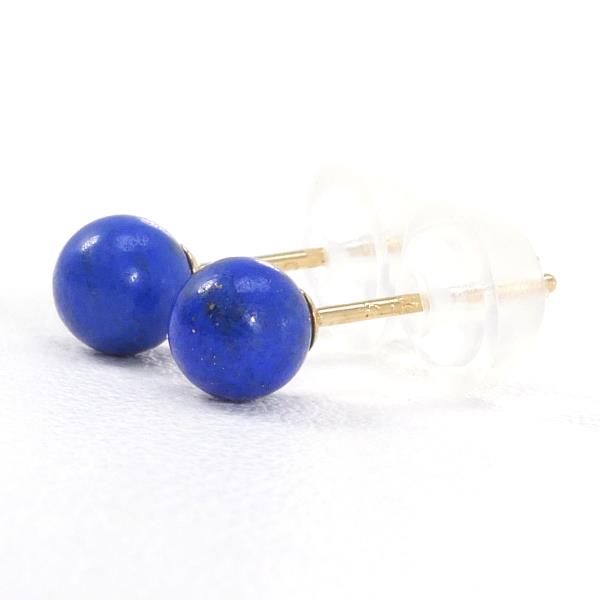 K18 Yellow Gold Lapis Lazuli Earrings in Excellent Condition