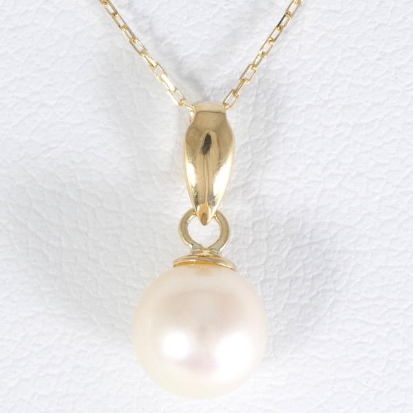 K18 Yellow Gold Pearl Necklace in Pristine Condition