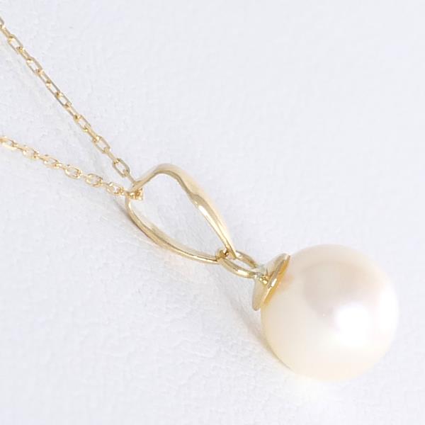 K18 Yellow Gold Pearl Necklace in Pristine Condition