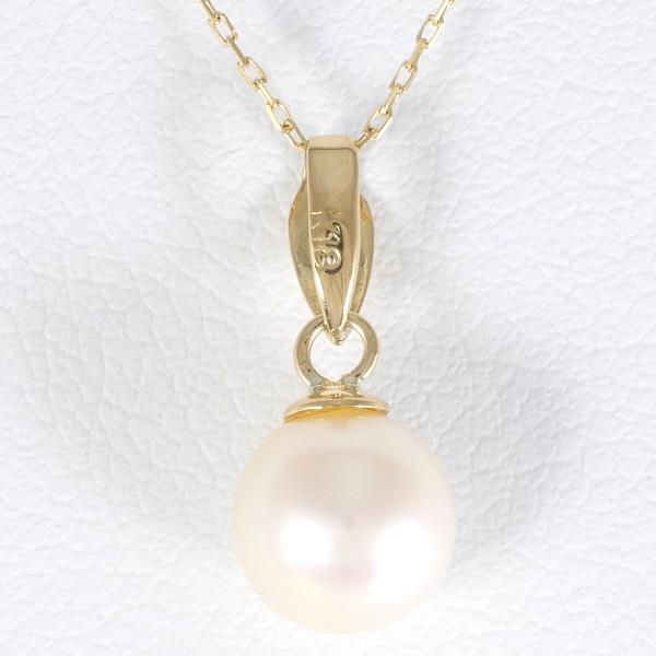 K18 Yellow Gold Pearl Necklace in Pristine Condition