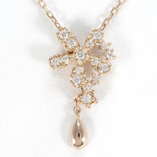 Vendome Aoyama K18PG Diamond Necklace 0.10ct