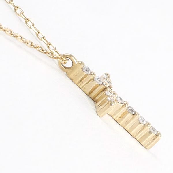 Vendome Aoyama K10YG Diamond Necklace in Excellent Condition