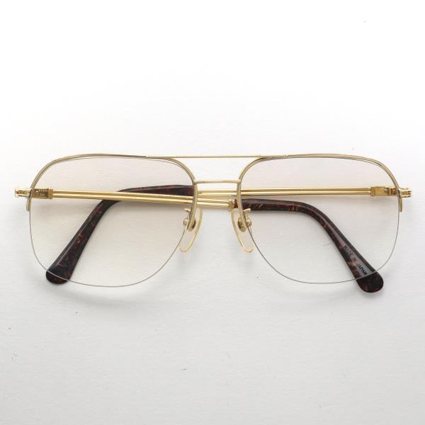 K18YG Yellow Gold Glasses with Prescription Lenses in Good Condition