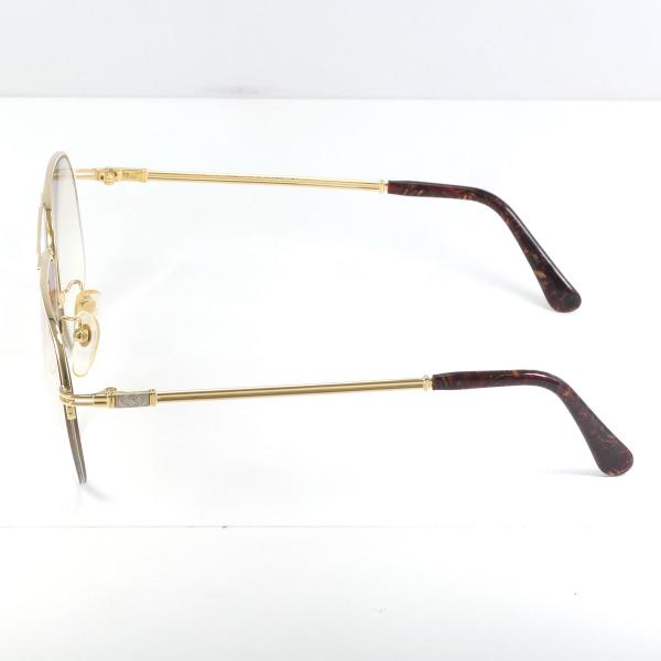 K18YG Yellow Gold Glasses with Prescription Lenses in Good Condition