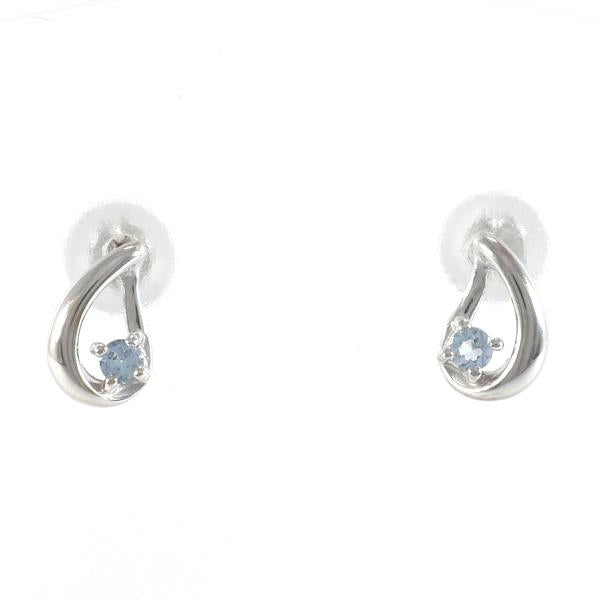 K18 White Gold Aquamarine Earrings in Excellent Condition