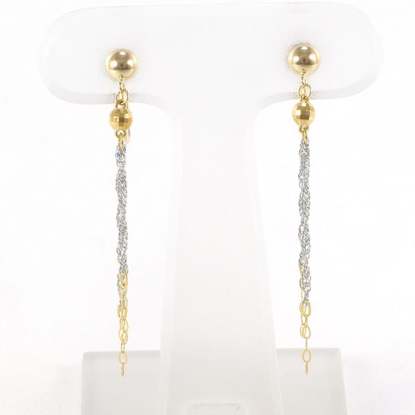 K18 Yellow Gold White Gold Earrings