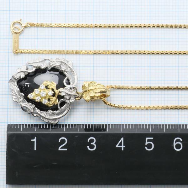 K18 Yellow Gold White Gold Diamond Necklace