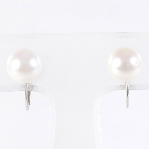 K14 White Gold Pearl Earrings in Excellent Condition