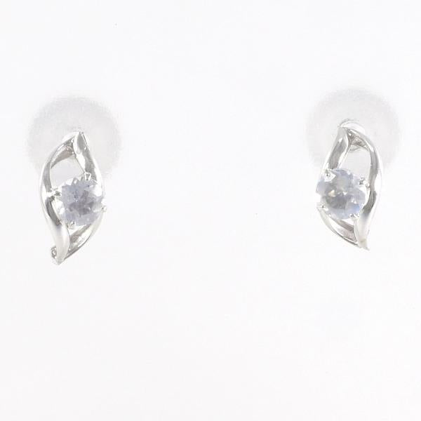 K14 White Gold Moonstone Earrings in Excellent Condition