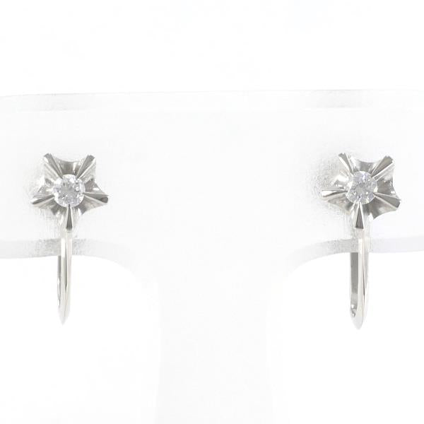 Platinum Diamond Earrings 0.12ct in Excellent Condition