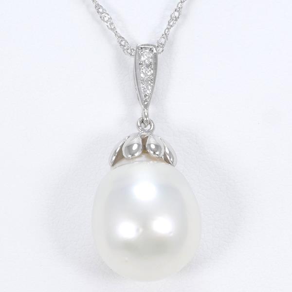 PT900 Platinum PT850 Necklace Pearl Diamond