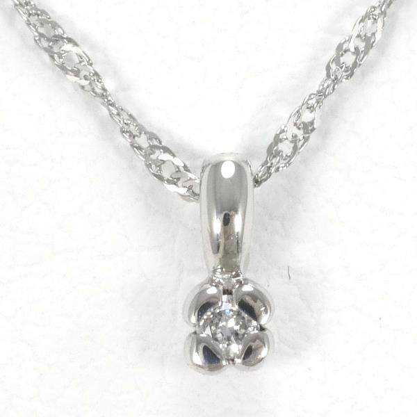 PT900 Platinum PT850 Diamond Necklace in Excellent Condition