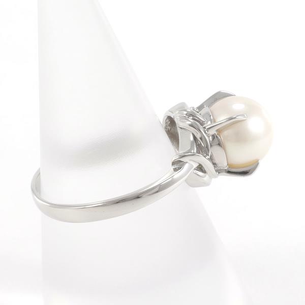 PT900 Platinum Pearl Ring in Excellent Condition