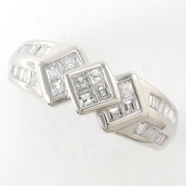 PT900 Platinum Diamond Ring 12.5