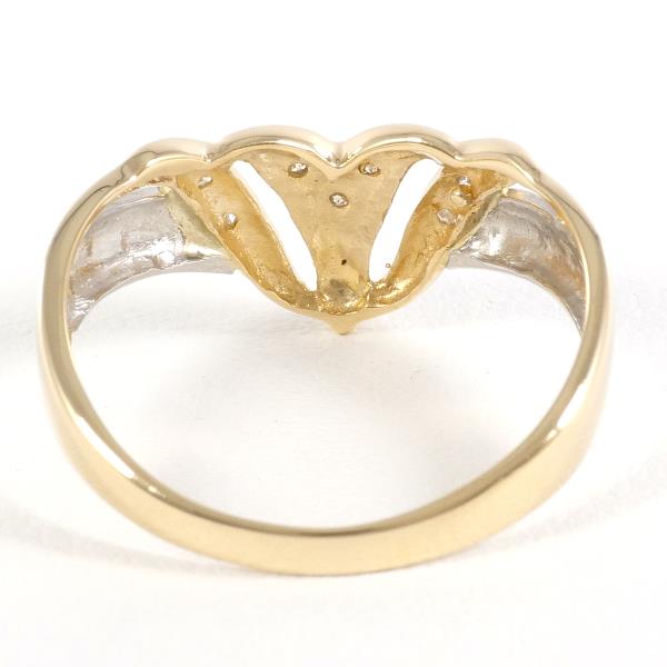 PT900 Platinum K18 Yellow Gold Diamond Ring