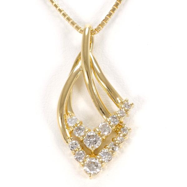 K18 Yellow Gold Diamond Necklace 0.50ct in Excellent Condition