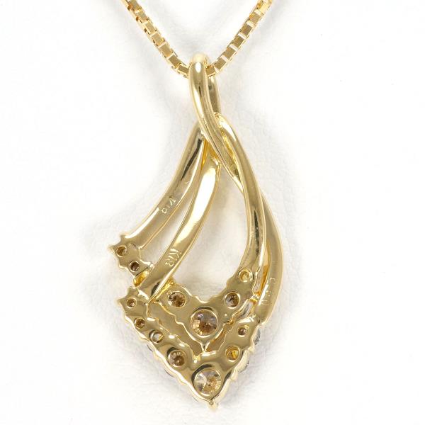 K18 Yellow Gold Diamond Necklace 0.50ct in Excellent Condition