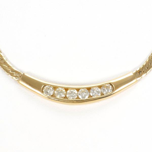 K18 Yellow Gold Diamond Necklace 0.50ct in Excellent Condition