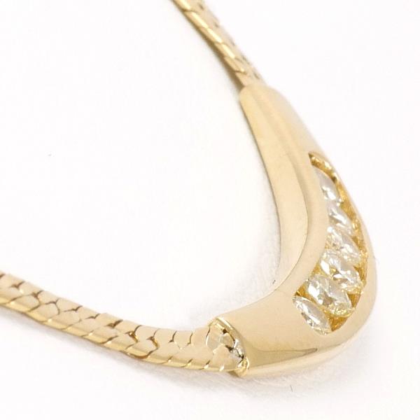 K18 Yellow Gold Diamond Necklace 0.50ct in Excellent Condition