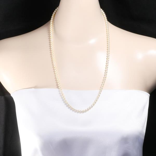 K18 Yellow Gold Pearl Necklace in Excellent Condition