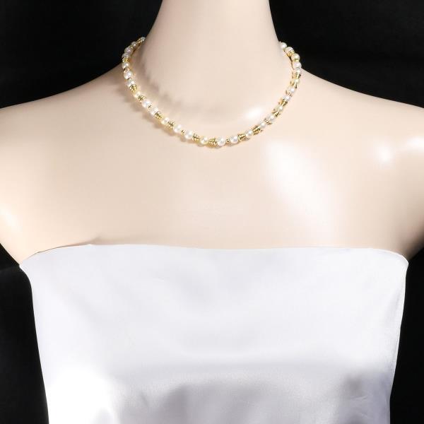 K18 Yellow Gold Akoya Pearl Necklace in Excellent Condition