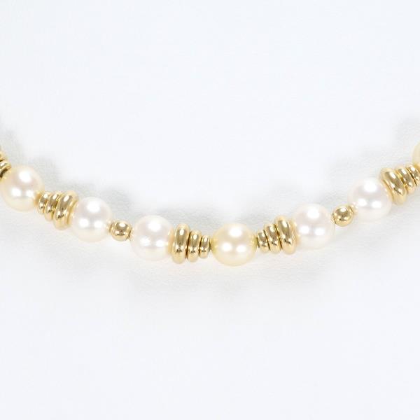 K18 Yellow Gold Akoya Pearl Necklace in Excellent Condition