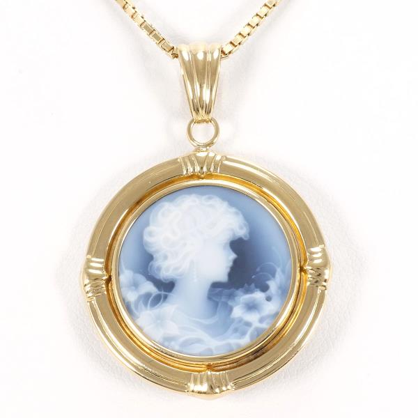 K18 Yellow Gold Agate Necklace in Pristine Condition