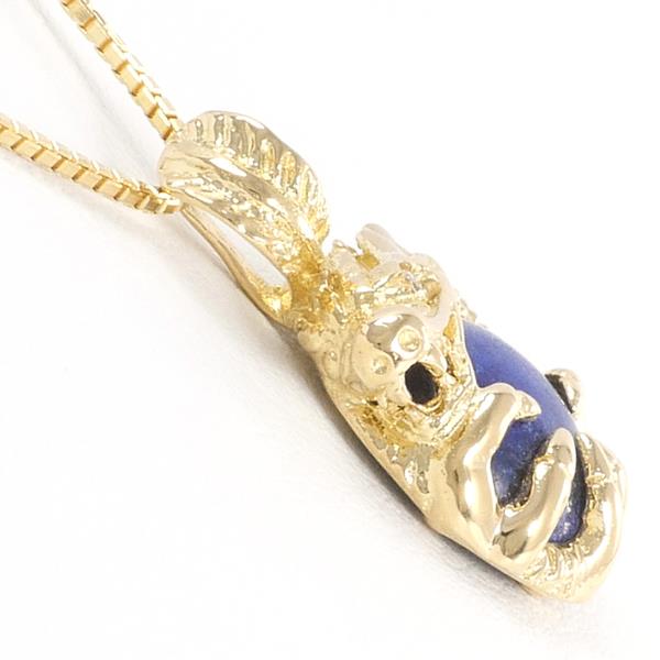 K18 Yellow Gold Lapis Lazuli Necklace in Excellent Condition