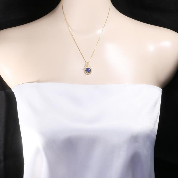 K18 Yellow Gold Lapis Lazuli Necklace in Excellent Condition