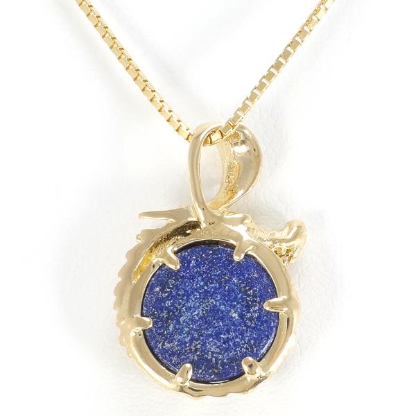 K18 Yellow Gold Lapis Lazuli Necklace in Excellent Condition