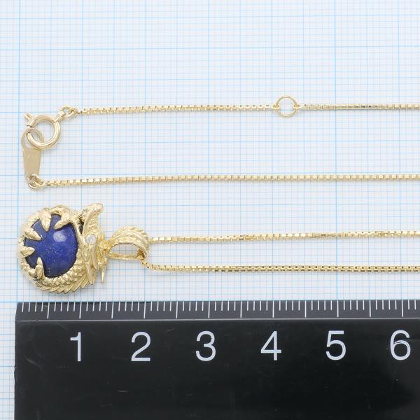 K18 Yellow Gold Lapis Lazuli Necklace in Excellent Condition