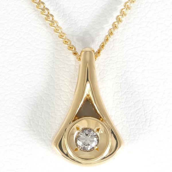 K18 Yellow Gold Diamond Necklace 0.10ct in Excellent Condition