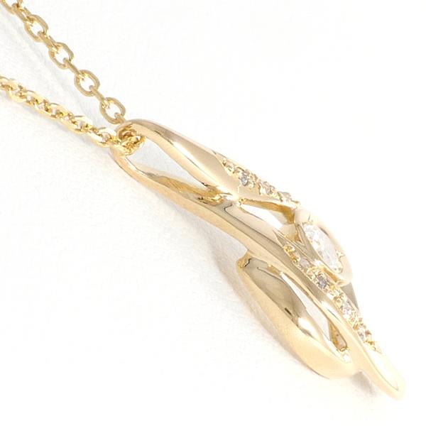 K18 Yellow Gold Diamond Necklace in Excellent Condition