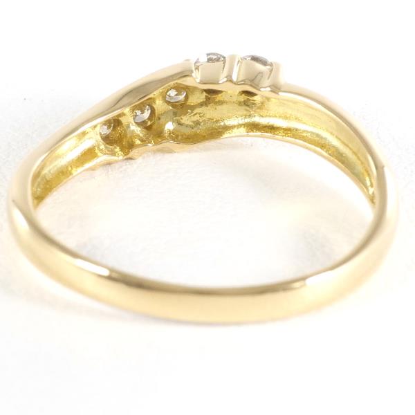 K18 Yellow Gold Diamond Ring 11 in Excellent Condition