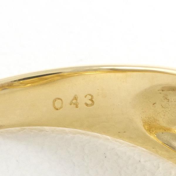 K18 Yellow Gold Diamond Ring 11号 in Excellent Condition