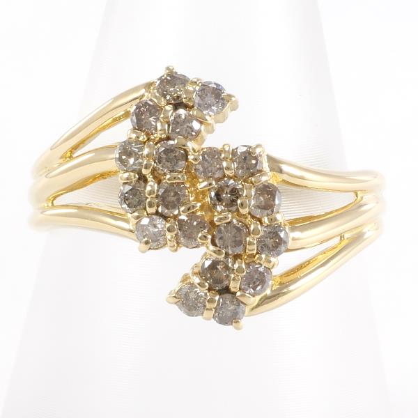 K18 Yellow Gold Brown Diamond Ring