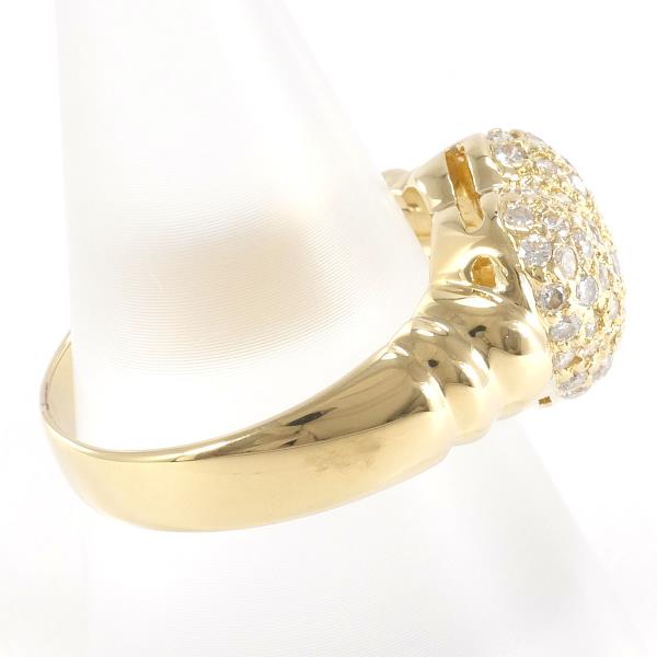 K18 Yellow Gold Diamond Ring 14.5 in Excellent Condition