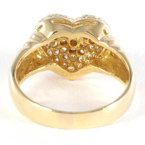 K18 Yellow Gold Diamond Ring 14.5 in Excellent Condition