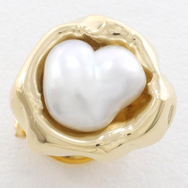 K18 Yellow Gold Pearl Pin Brooch