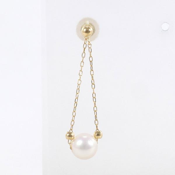 K18 Yellow Gold Pearl Earring in Excellent Condition