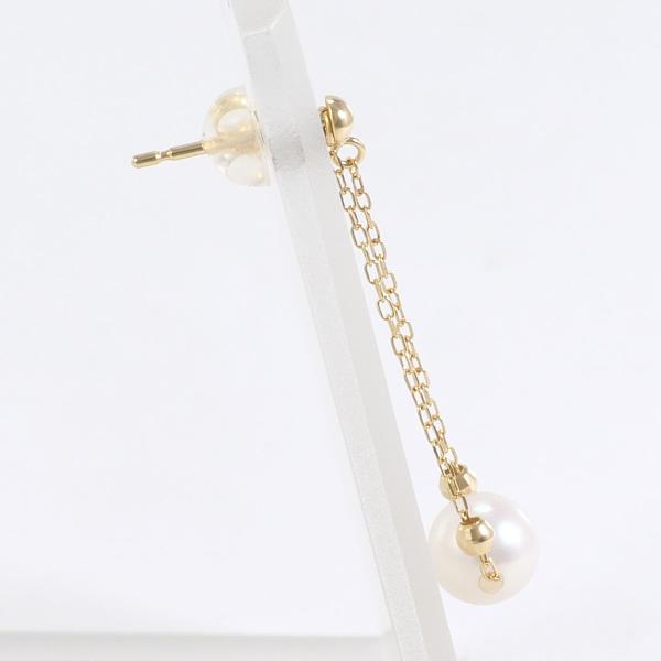 K18 Yellow Gold Pearl Earring in Excellent Condition