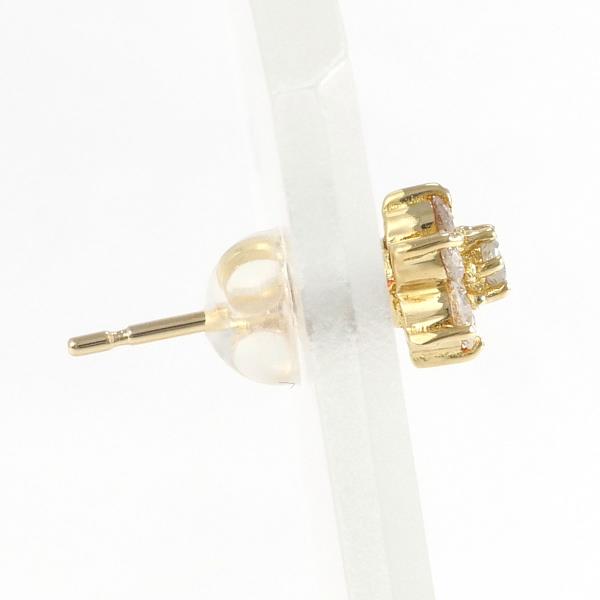 K18 Yellow Gold Diamond Earring in Excellent Condition