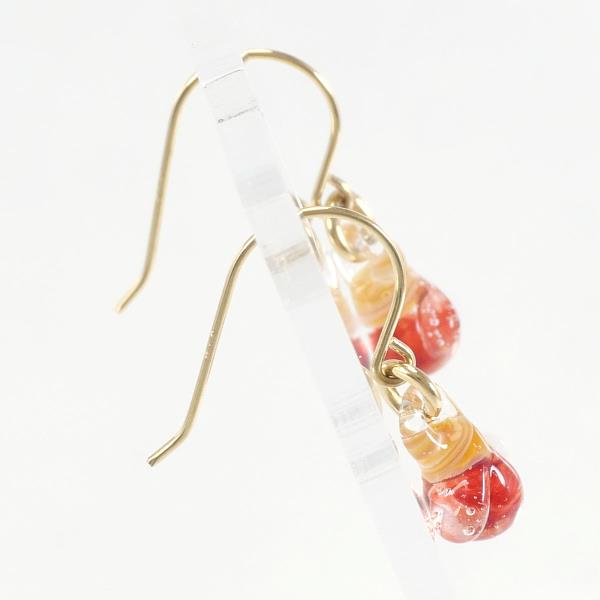 K18 Yellow Gold Earrings with Synthetic Stone