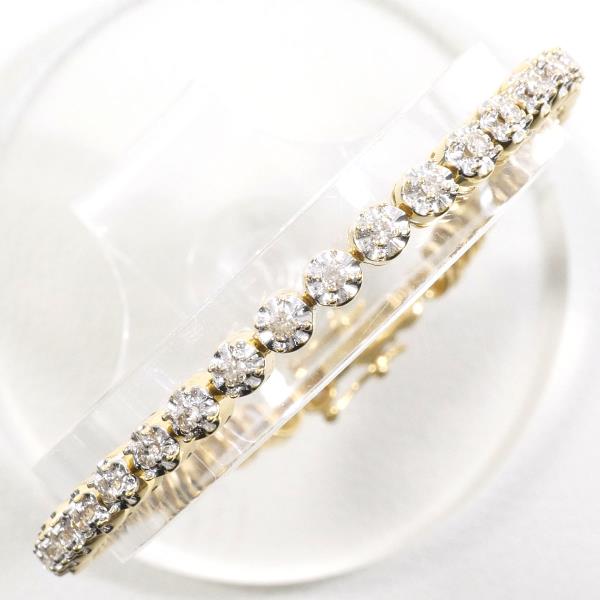 K18 Yellow Gold Diamond Bracelet 18cm in Great Condition