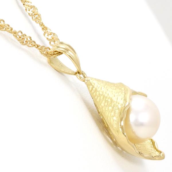 K18 Yellow Gold Pearl Necklace in Pristine Condition