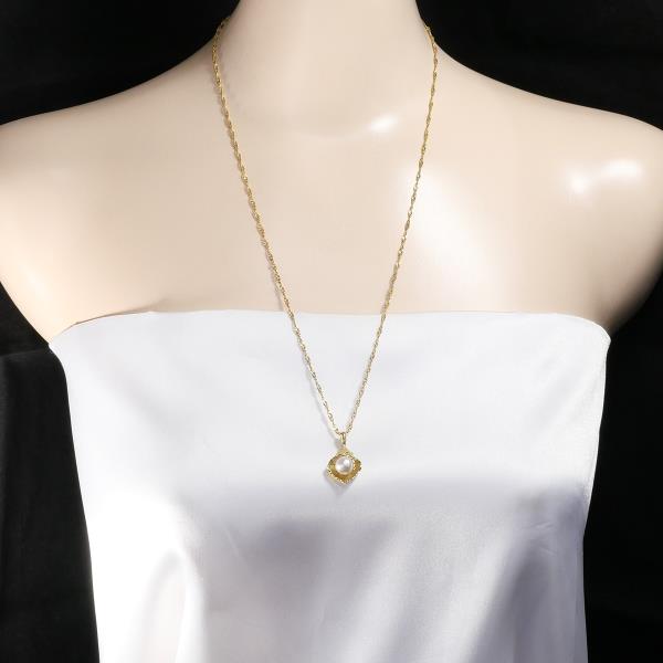 K18 Yellow Gold Pearl Necklace in Pristine Condition