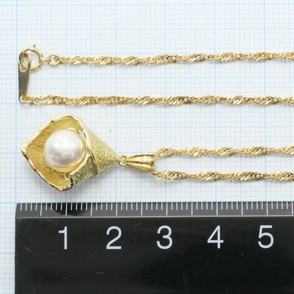 K18 Yellow Gold Pearl Necklace in Pristine Condition