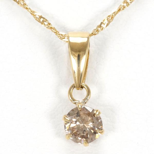 K18 Yellow Gold Brown Diamond Necklace in Excellent Condition