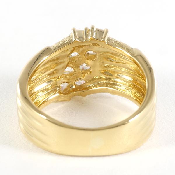 K18 Yellow Gold Diamond Ring 10号 in Excellent Condition